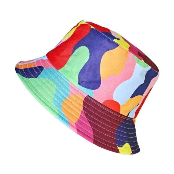 Retro Colorful Bucket Hat - Picture 1 of 7